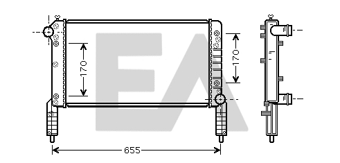 Radiateur, refroidissement du moteur EACLIMA 31R25112