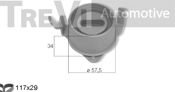 Kit de courroie crantée TREVI AUTOMOTIVE KD1501