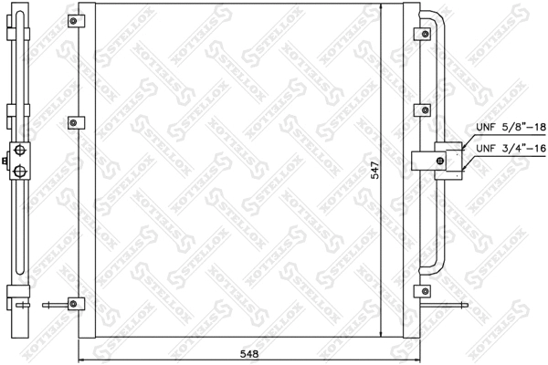 Condenseur, climatisation STELLOX 10-45452-SX