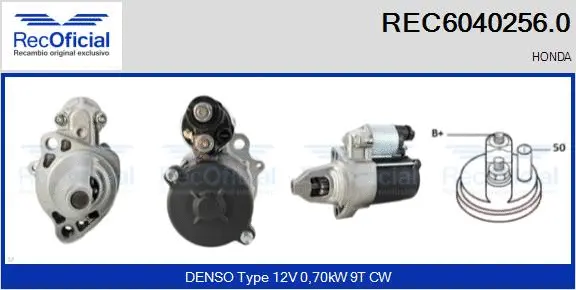 Démarreur RECOFICIAL REC6040256.0