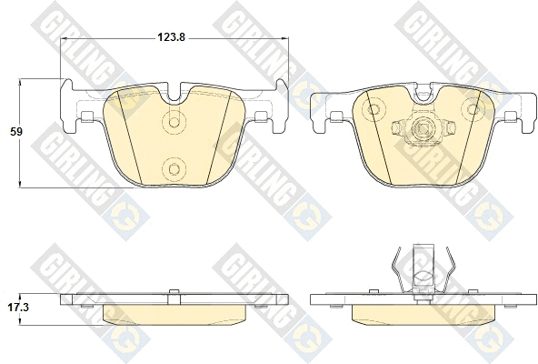 Kit de plaquettes de frein, frein à disque GIRLING 6119372