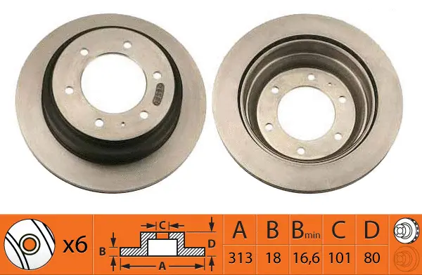 Disque de frein SB BR34108T