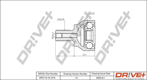 Jeu de joints, arbre de transmission Dr!ve+ DP2110.10.1216