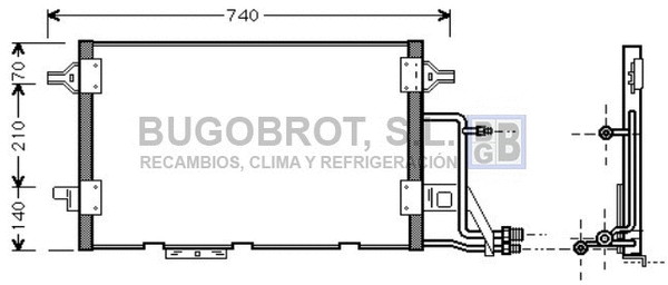 Condenseur, climatisation BUGOBROT 62-AI5137