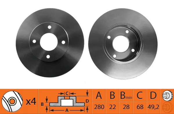 Disque de frein SB BR22117T