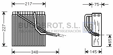 Évaporateur climatisation BUGOBROT 70-VWV055