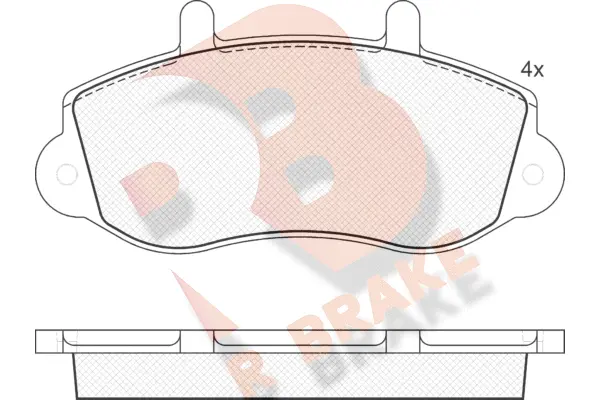 Kit de plaquettes de frein, frein à disque R BRAKE RB1219