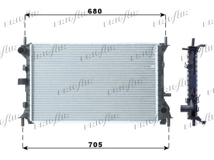 Radiateur, refroidissement du moteur FRIGAIR 0105.3067