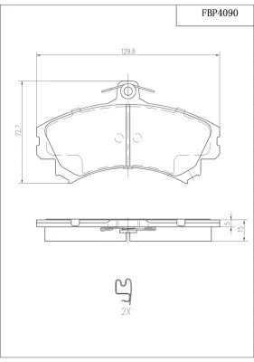Kit de plaquettes de frein, frein à disque FI.BA FBP4090