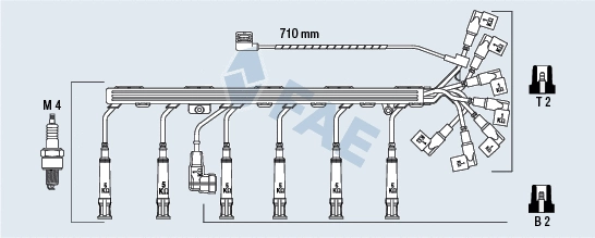 Kit de câbles d'allumage FAE 85920