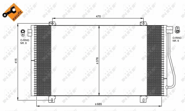 Condenseur, climatisation NRF 350030