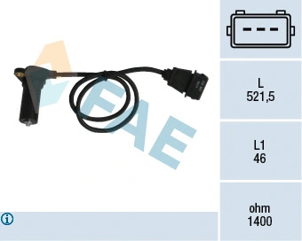 Capteur d'angle, vilebrequin FAE 79065