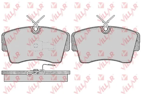Kit de plaquettes de frein, frein à disque VILLAR 626.0407