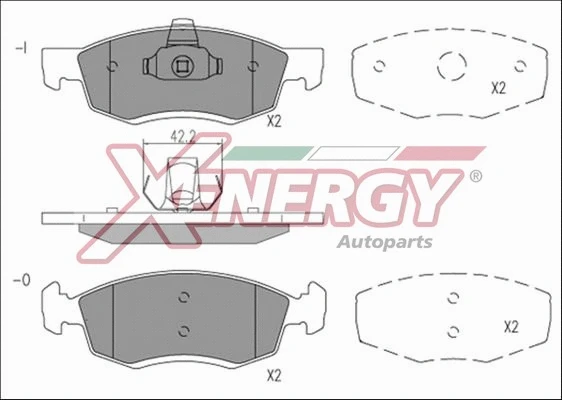 Kit de plaquettes de frein, frein à disque AP XENERGY X41206