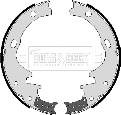 Jeu de mâchoires de frein BORG & BECK BBS6054