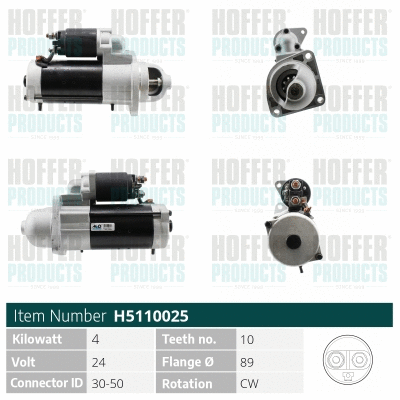 Démarreur HOFFER H5110025