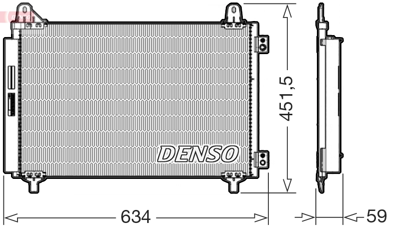 Condenseur, climatisation DENSO DCN21034