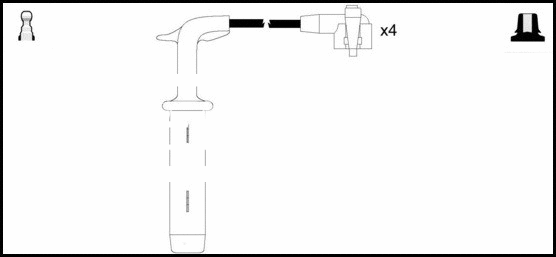 Kit de câbles d'allumage LEMARK HOES1311