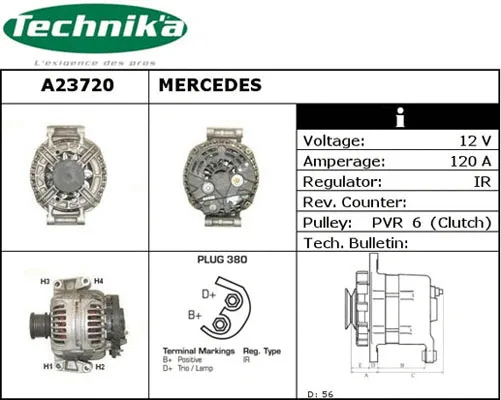 Alternateur Technika A23720