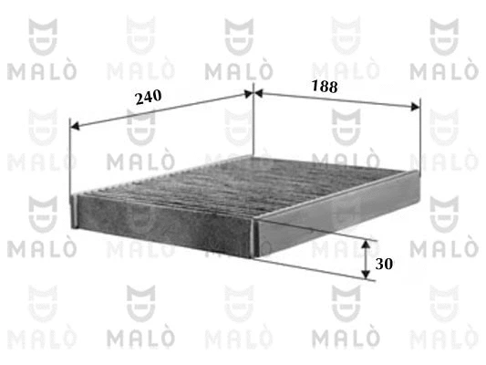 Filtre, air de l'habitacle AKRON-MALÒ 1530692
