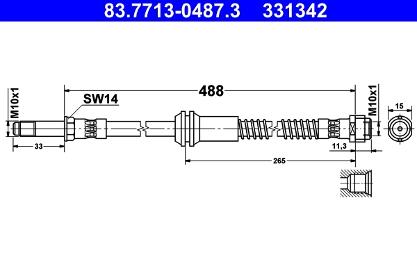 Flexible de frein ATE 83.7713-0487.3