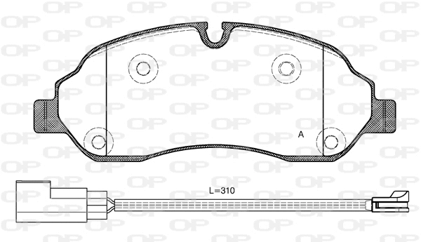 Kit de plaquettes de frein, frein à disque OPEN PARTS BPA1602.02