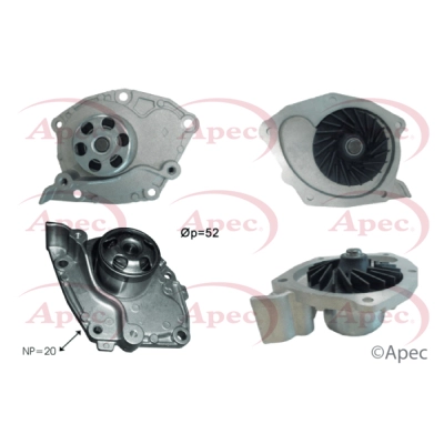 Pompe à eau, refroidissement du moteur APEC AWP1453