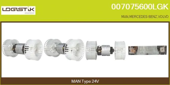 Pulseur d'air habitacle LGK 007075600LGK