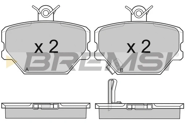 Kit de plaquettes de frein, frein à disque BREMSI BP2881