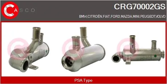 Radiateur, réaspiration des gaz d'échappement CASCO CRG70002GS