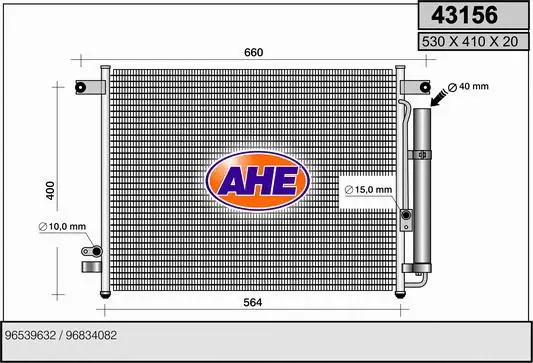 Condenseur, climatisation AHE 43156