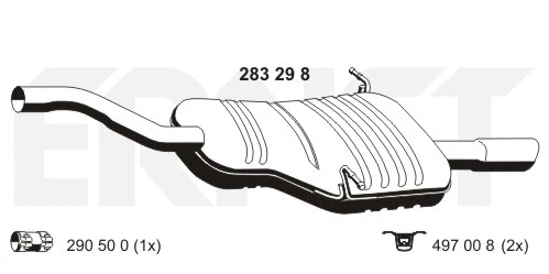 Silencieux arrière ERNST 283298