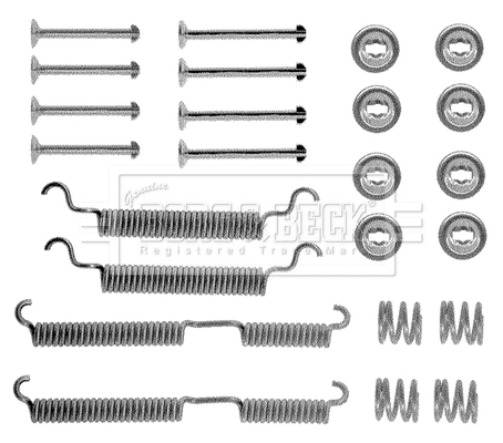 Kit d'accessoires, mâchoire de frein BORG & BECK BBK6092