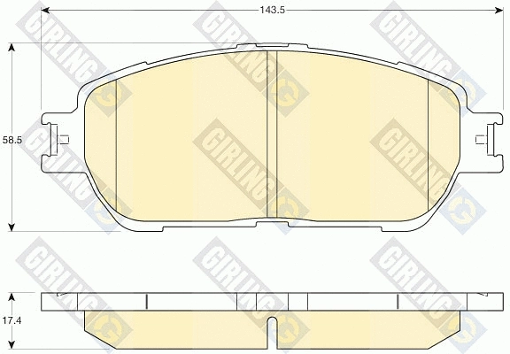 Kit de plaquettes de frein, frein à disque GIRLING 6136126