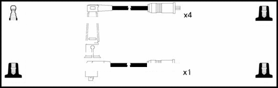 Kit de câbles d'allumage LEMARK HOES1140