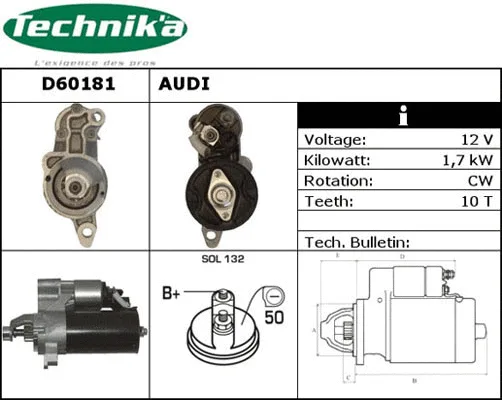 Démarreur Technika D60181