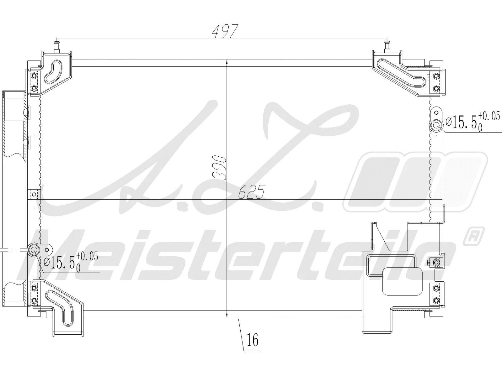 Condenseur, climatisation A.Z. Meisterteile AZMT-45-030-1586