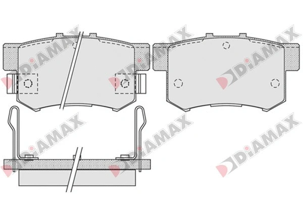 Kit de plaquettes de frein, frein à disque DIAMAX N09292