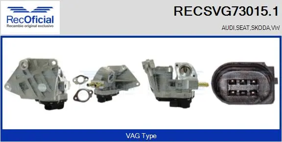 Vanne EGR RECOFICIAL RECSVG73015.1