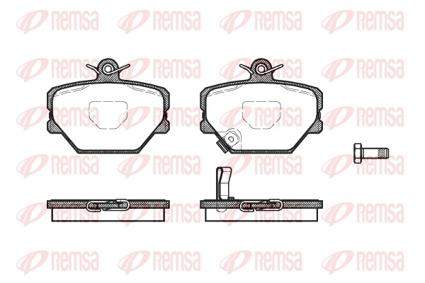 Kit de plaquettes de frein, frein à disque REMSA 0705.02
