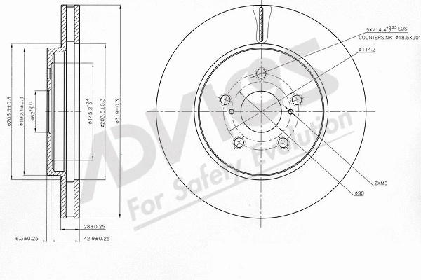 Disque de frein ADVICS-SEA A6F115