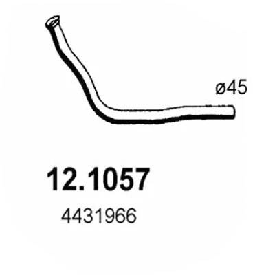Tuyau d'échappement ASSO 12.1057