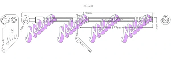 Flexible de frein KAWE H4832Q