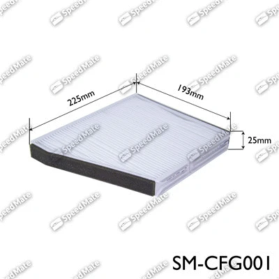Filtre, air de l'habitacle SpeedMate SM-CFG001