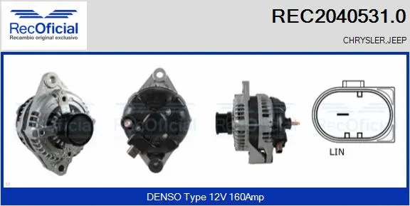 Alternateur RECOFICIAL REC2040531.0