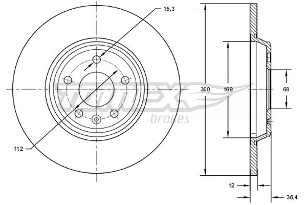 Disque de frein TOMEX Brakes TX 72-50