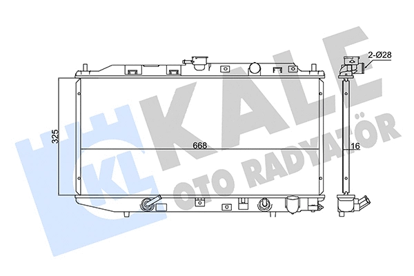 Radiateur, refroidissement du moteur KALE OTO RADYATÖR 347545