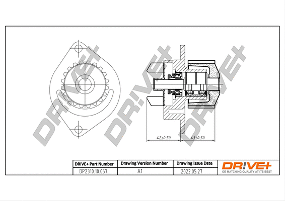 Pompe à eau, refroidissement du moteur Dr!ve+ DP2310.10.057