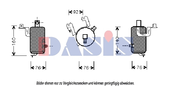 Filtre déshydratant, climatisation AKS DASIS 800374N
