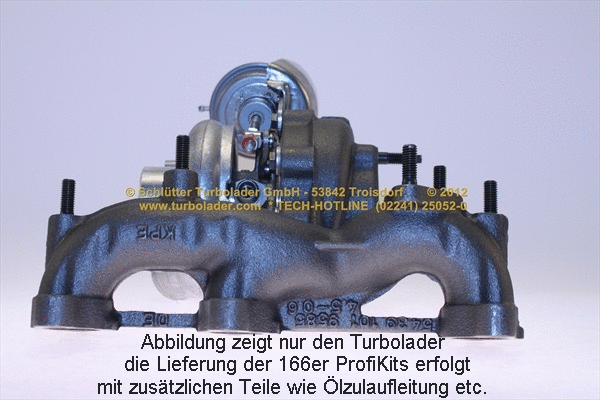 Turbocompresseur, suralimentation SCHLÜTTER TURBOLADER 166-02480